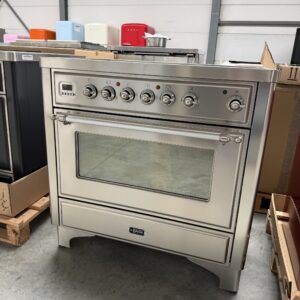 Boretti MBRI90IX Inductiefornuis 90 cm 5 Inductiezones RVS